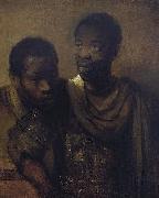 Rembrandt Peale Two young Africans. France oil painting artist